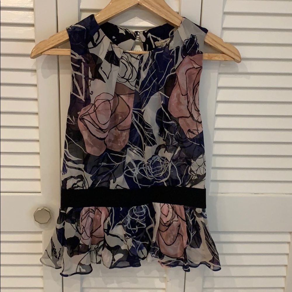 Diane von Furstenberg Patterned Peplum Top